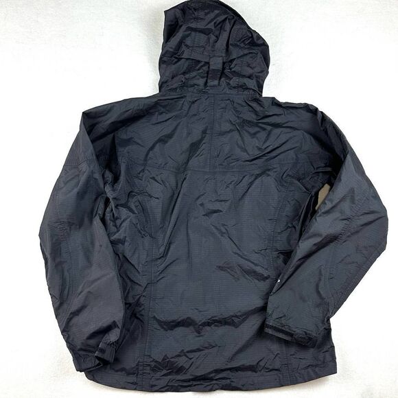 Marmot Jet Black Rain Jacket Foldable Hood Women’s Petite S - Picture 9 of 11